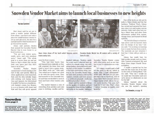 Purlicue Pinch Featured in the Desoto Times Tribune
