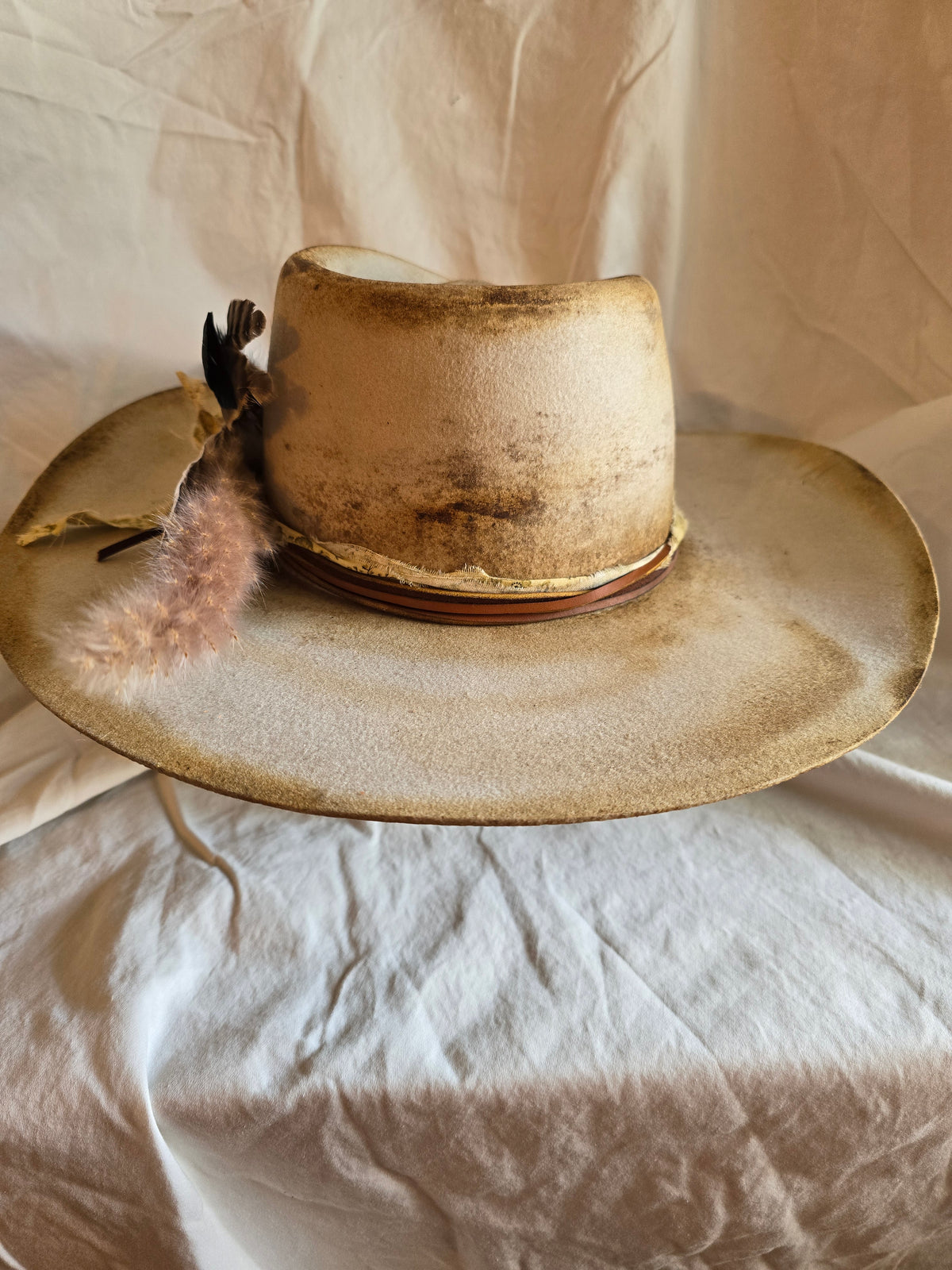 The Pinch - Hand-Shaped, Distressed Cowboy Hat