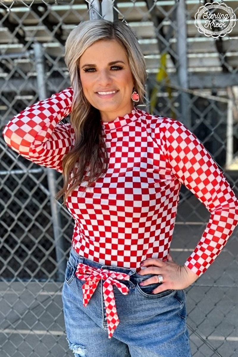 Pep Rally Mesh Top Red: 2X