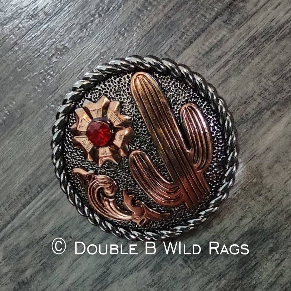 Wild Rag SLIDE 1.5" Cactus w/ Turquoise stone