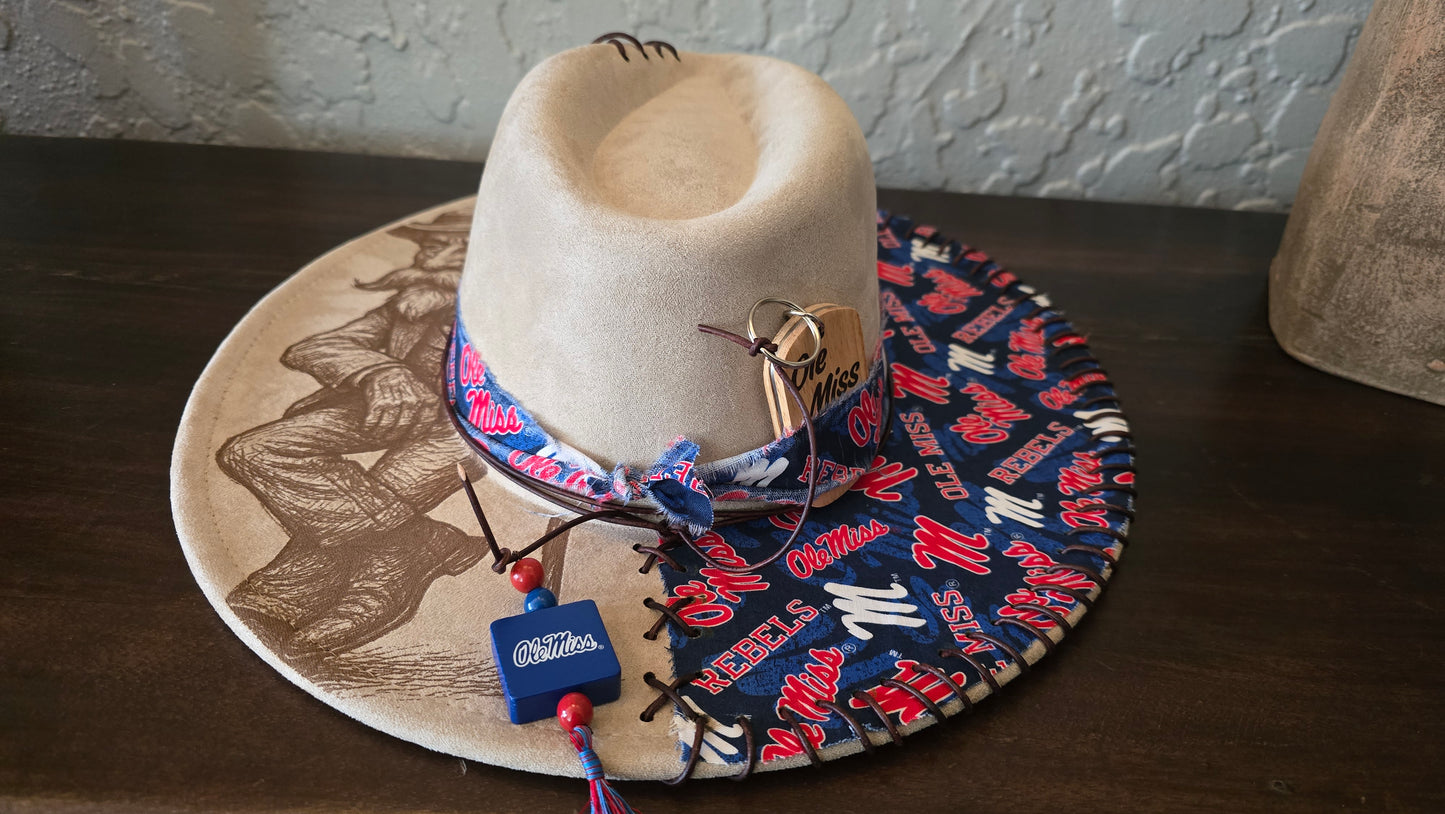 Southern Gent Colonel Reb Style Ole Miss Gameday Hat