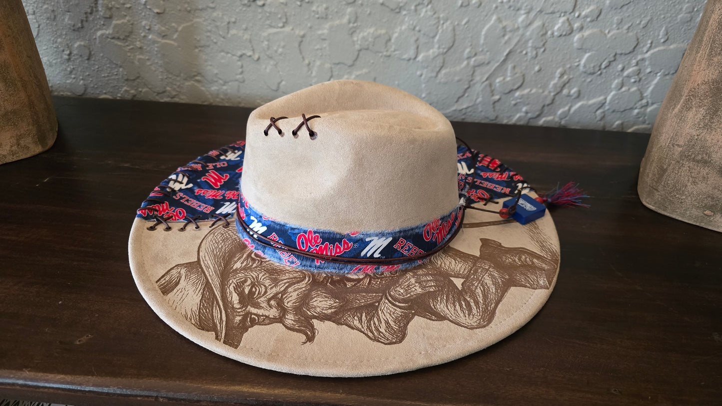 Southern Gent Colonel Reb Style Ole Miss Gameday Hat