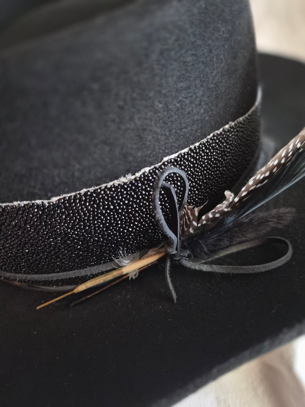 Stinger - Hand-Shaped Wool Telescope Cowboy Hat With Stringray Hatband