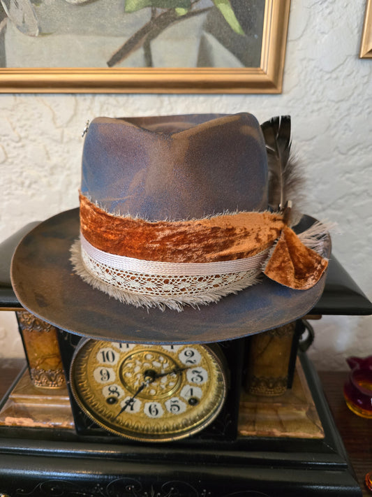 The Untouchables Hand-Painted Wool Fedora - Distressed Vintage Style Hat