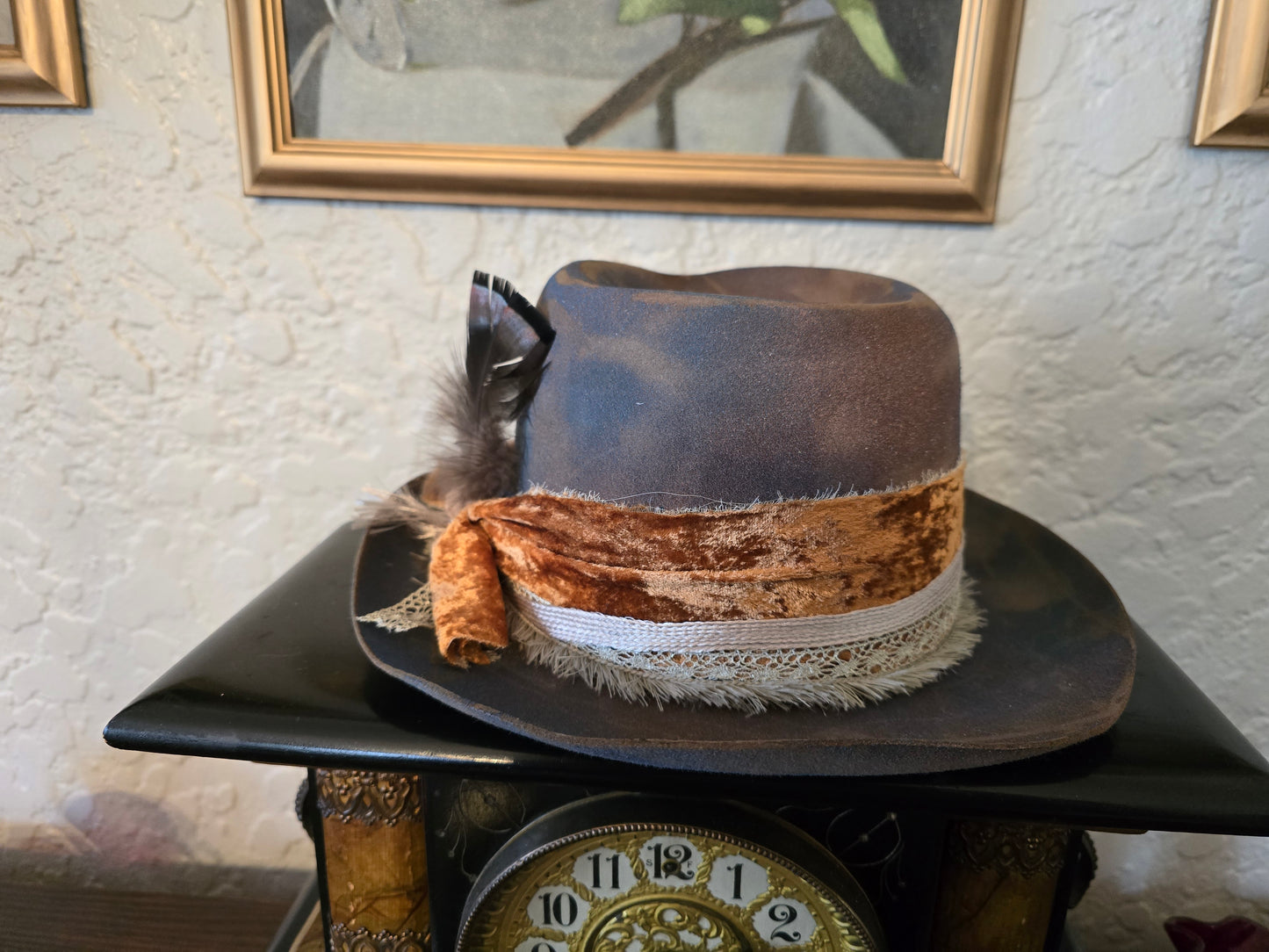 The Untouchables Hand-Painted Wool Fedora - Distressed Vintage Style Hat