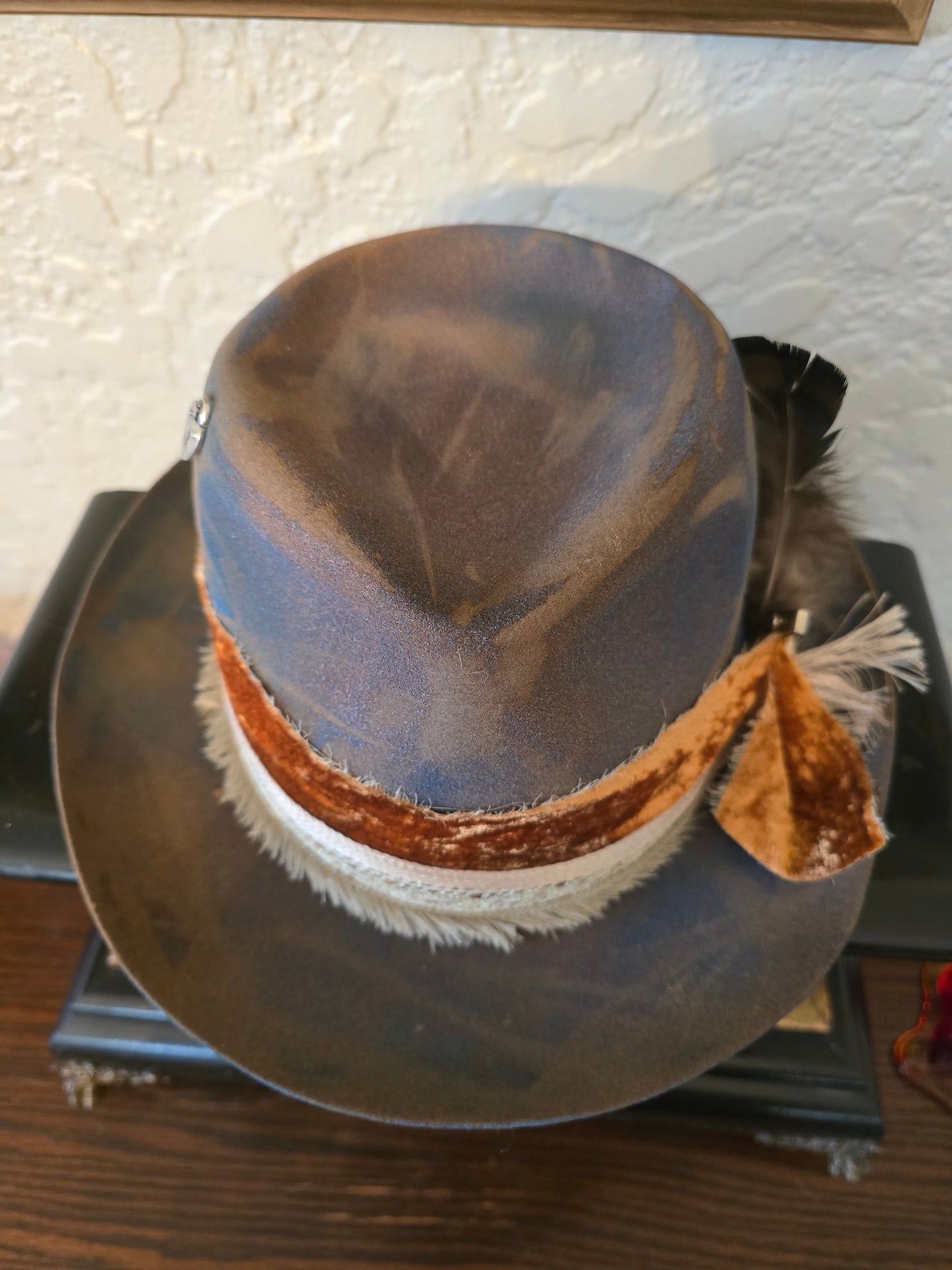 The Untouchables Hand-Painted Wool Fedora - Distressed Vintage Style Hat
