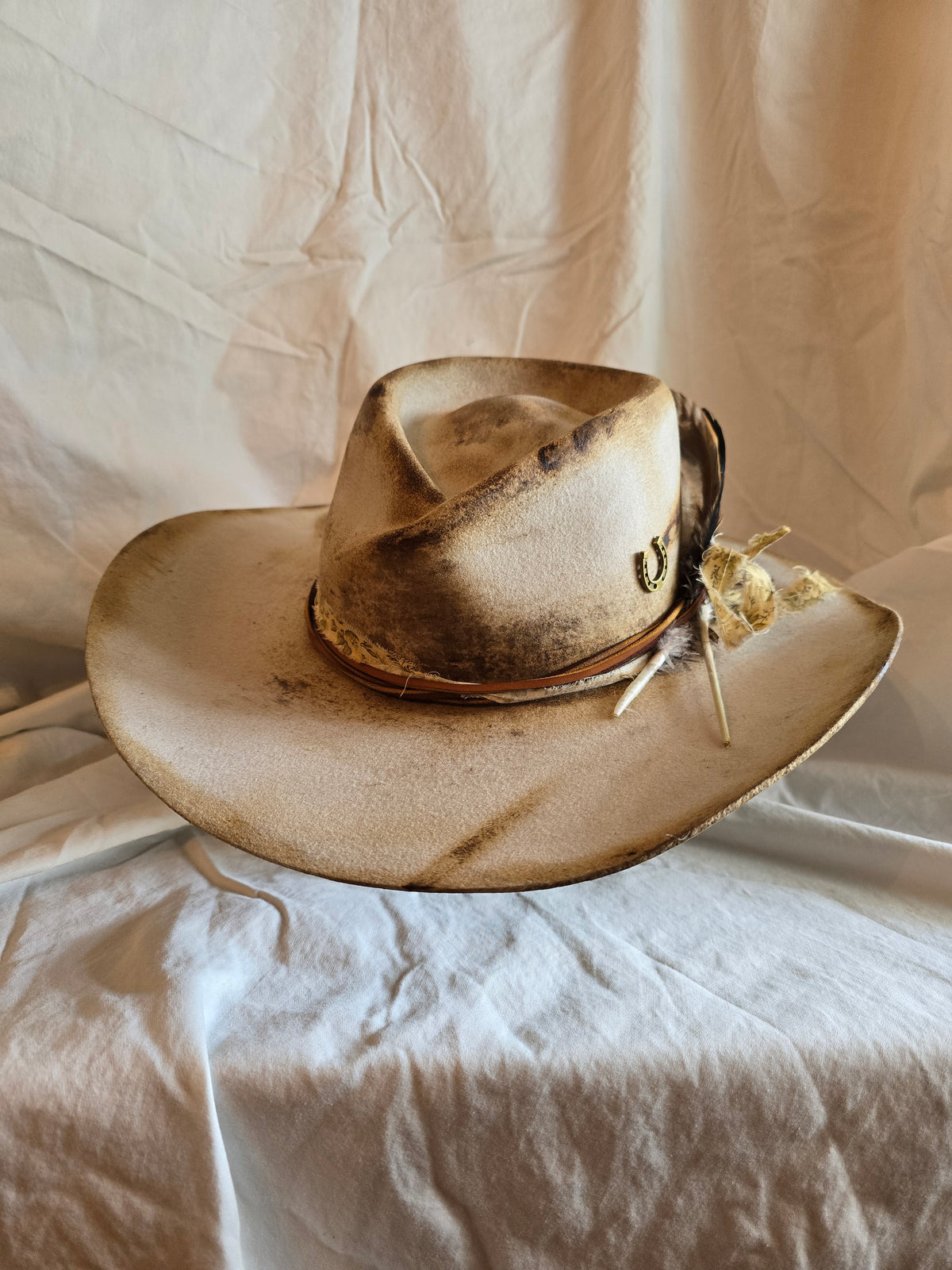 The Pinch - Hand-Shaped, Distressed Cowboy Hat