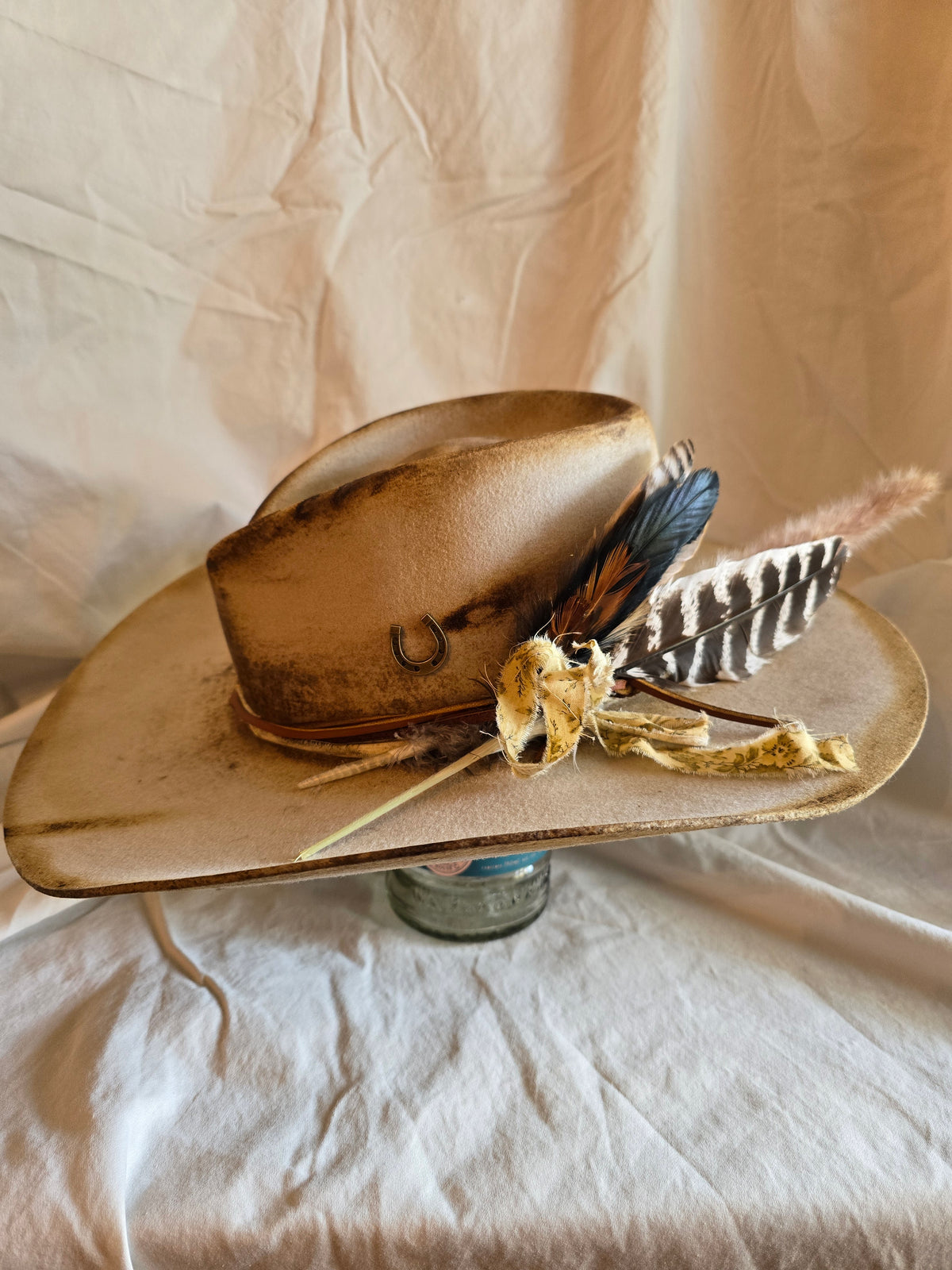 The Pinch - Hand-Shaped, Distressed Cowboy Hat