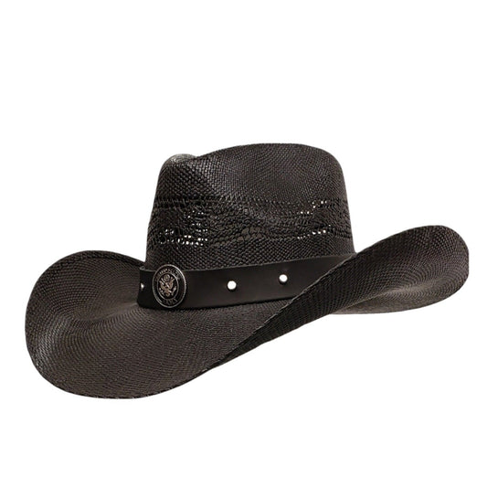 ARMY HEROES BLACK SHANTUNG STRAW