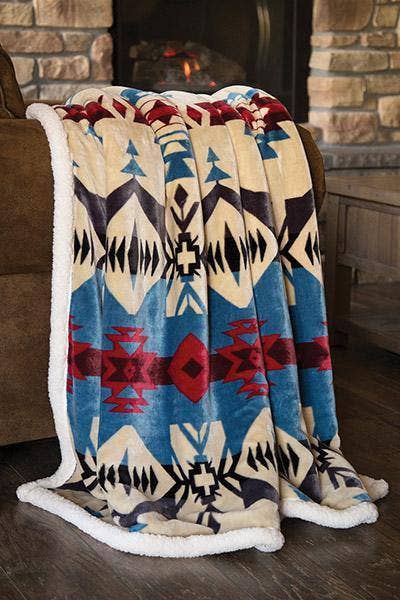 Blue River Plush Throw