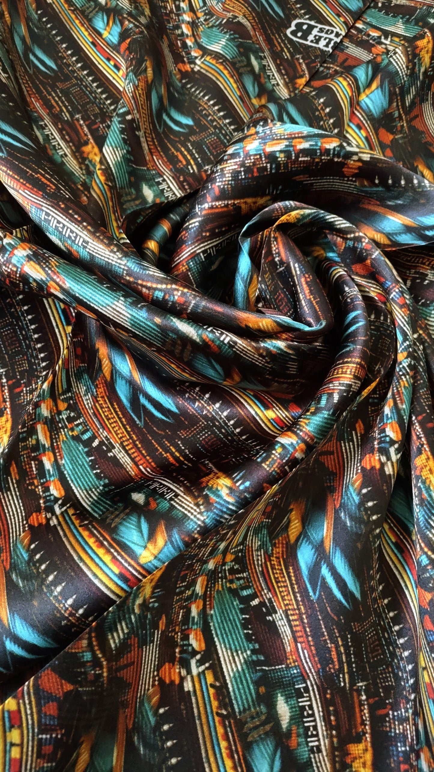 Wild Rag 100% SILK Seed Bead Native Style Cowboy Western Neck Scarf Bandanna by Double B Wild Rags