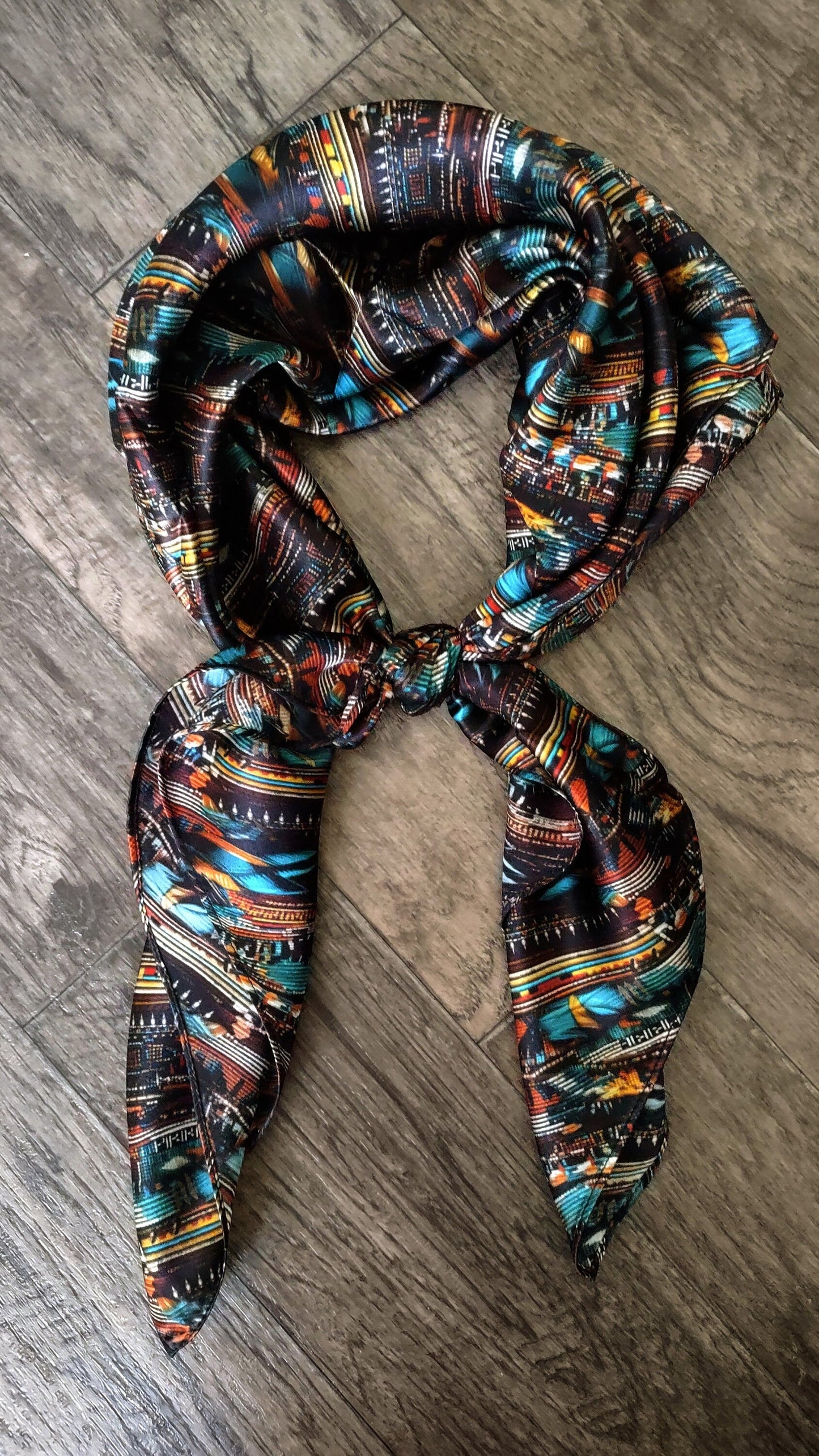 Wild Rag 100% SILK Seed Bead Native Style Cowboy Western Neck Scarf Bandanna by Double B Wild Rags