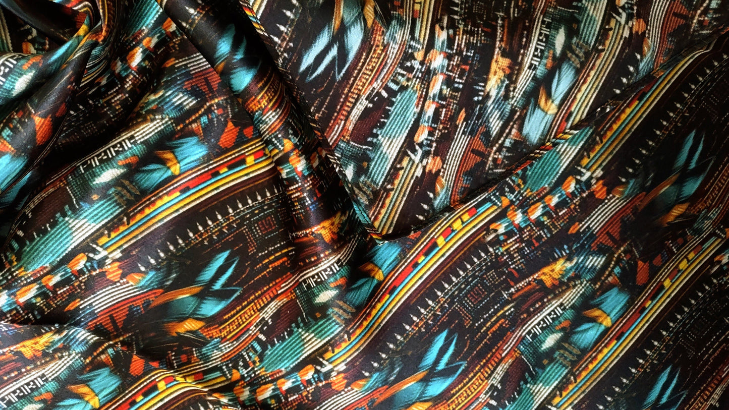 Wild Rag 100% SILK Seed Bead Native Style Cowboy Western Neck Scarf Bandanna by Double B Wild Rags