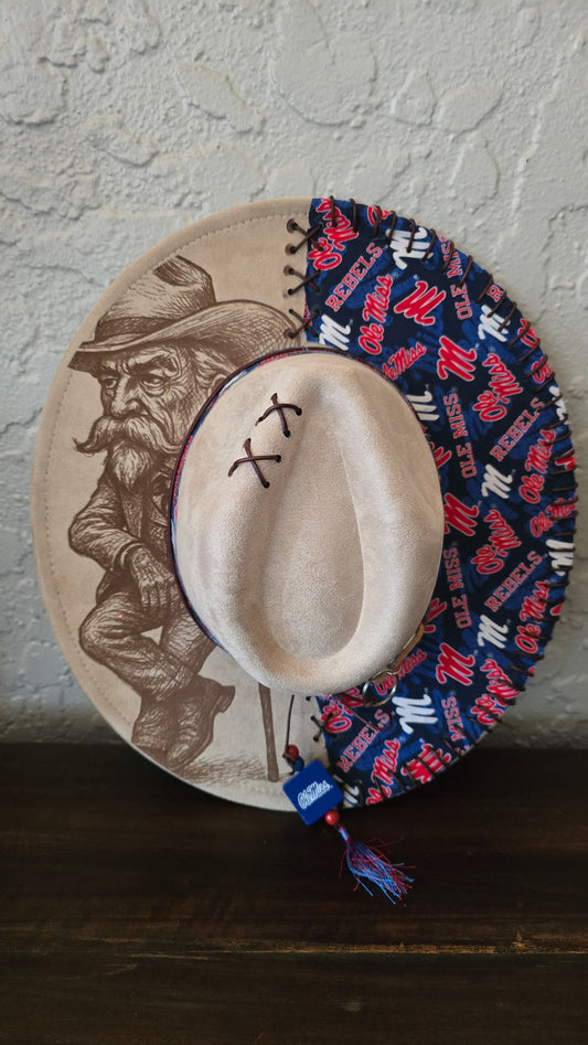 Southern Gent Colonel Reb Style Ole Miss Gameday Hat